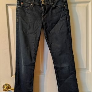 Hudson Ginny Crop Straight with Cuff Flap Pocket Jeans Women's Size 28 Pre-owned